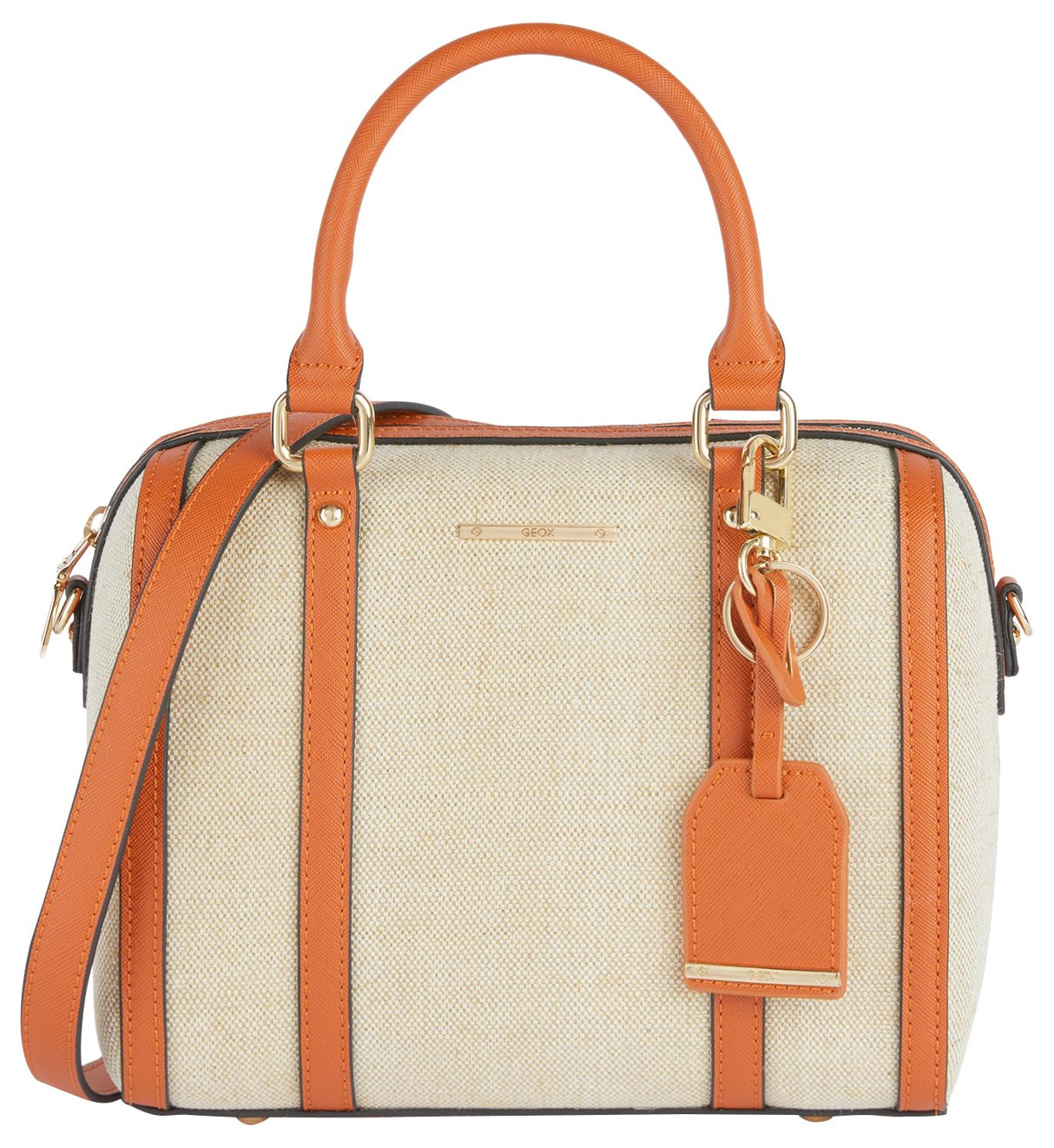 Geox D Zene S A, Bolsa para Mujer, Beige/Orange, Talla única
