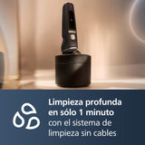 Philips Serie 9000 Prestige Afeitadora Eléctrica Hombre, Máquina de Afeitar Barba con Barbero, 72 cuchillas, Motor Digital, 60min de uso, Seco y Húmedo, Recargable, Centro de Limpieza, SP9840/31, Mate