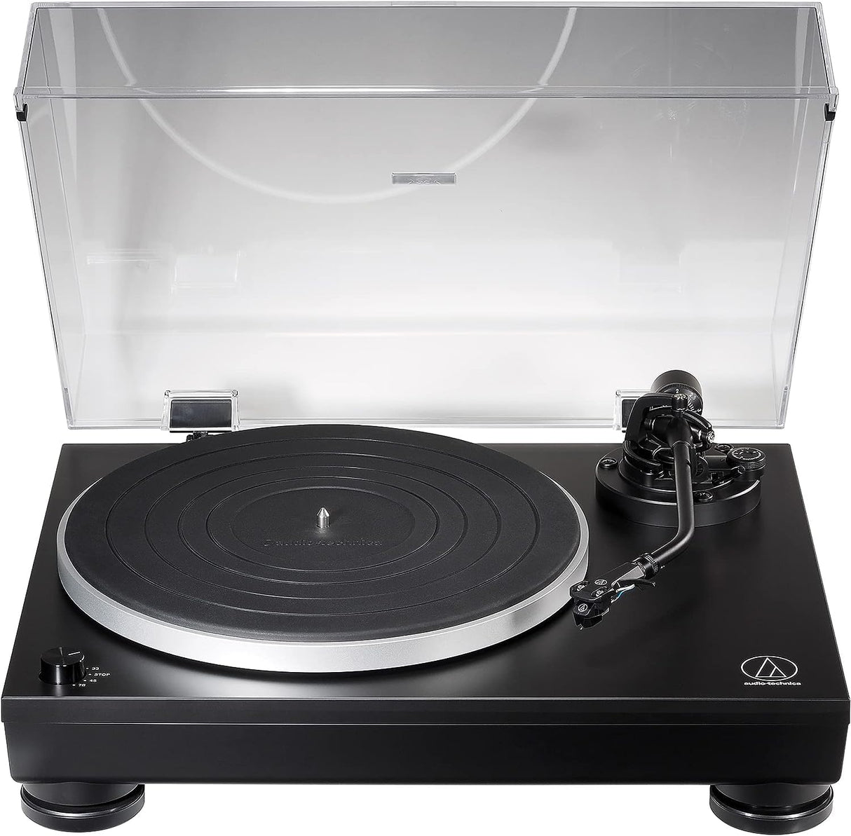 Audio-Technica LP5X Giradiscos Hi-Fi Manual de Tracción Directa con Brazo en Forma De J Negro