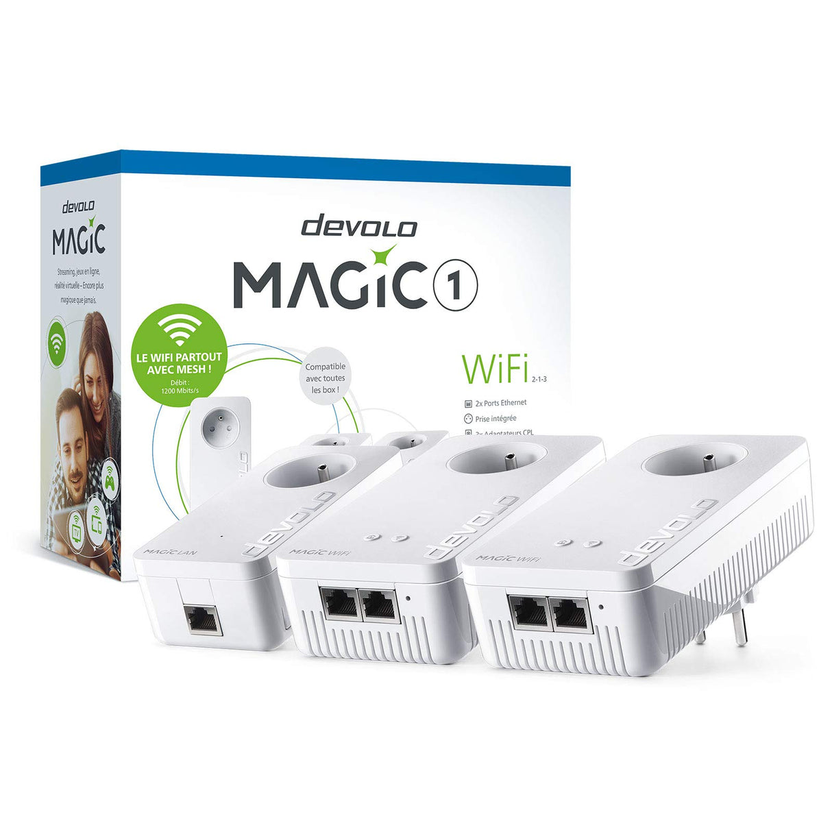 Devolo Magic 1 WiFi 1200 Mbit/s Ethernet Blanco 3 pieza(s) - Adaptadores de red PowerLine