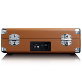 Classic Phono TT-10BN - tocadiscos de maleta con altavoces - función de apagado automático - 3 velocidades - transmisión por correa - AUX - salida de línea - marrón