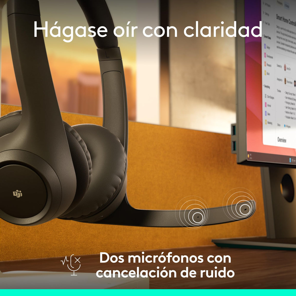 Logitech Zone 305 for Business, auriculares inalámbricos Bluetooth con micrófono, para Microsoft Teams, compatible con Windows, Mac, Chrome, Linux, iOS, iPadOS, Android - Negro