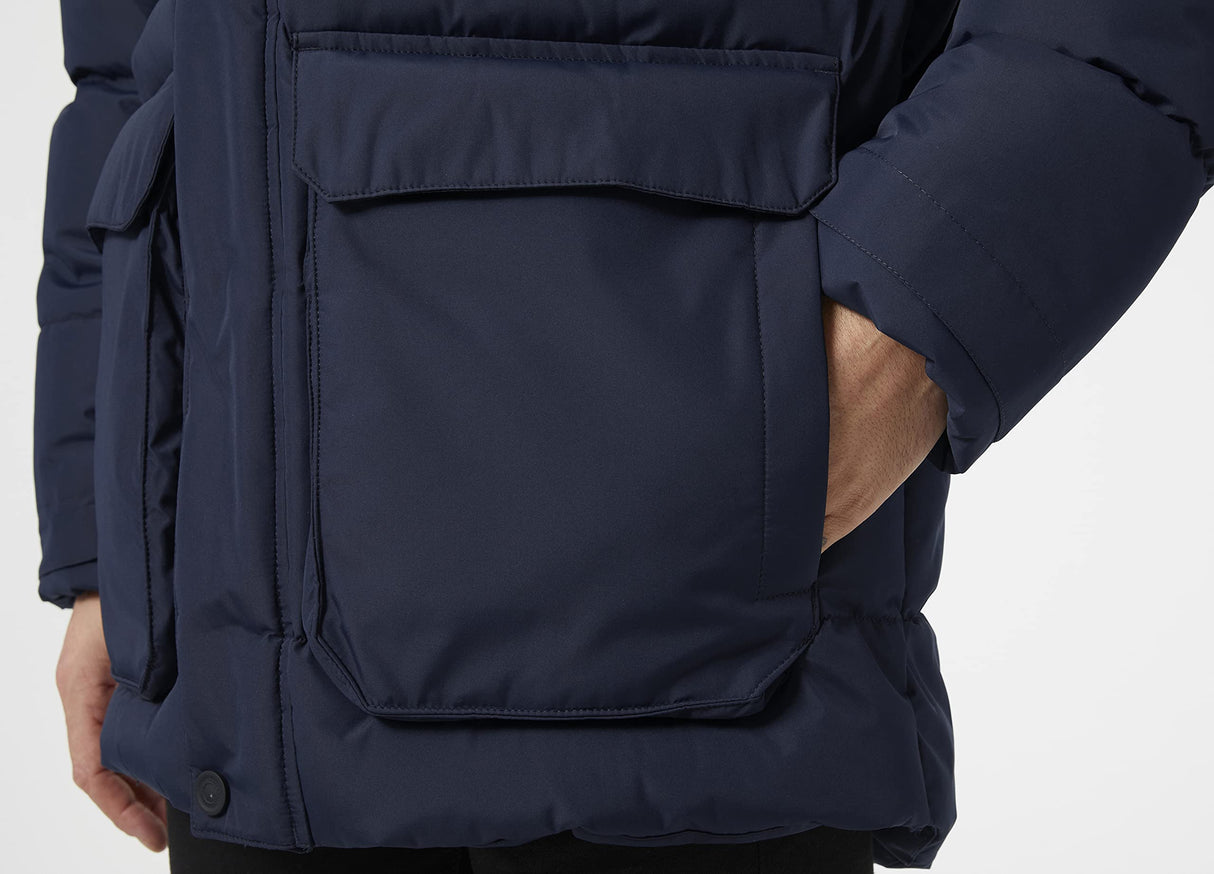 Mens Helly Hansen Reine Puffy Jacket, Azul marino, L