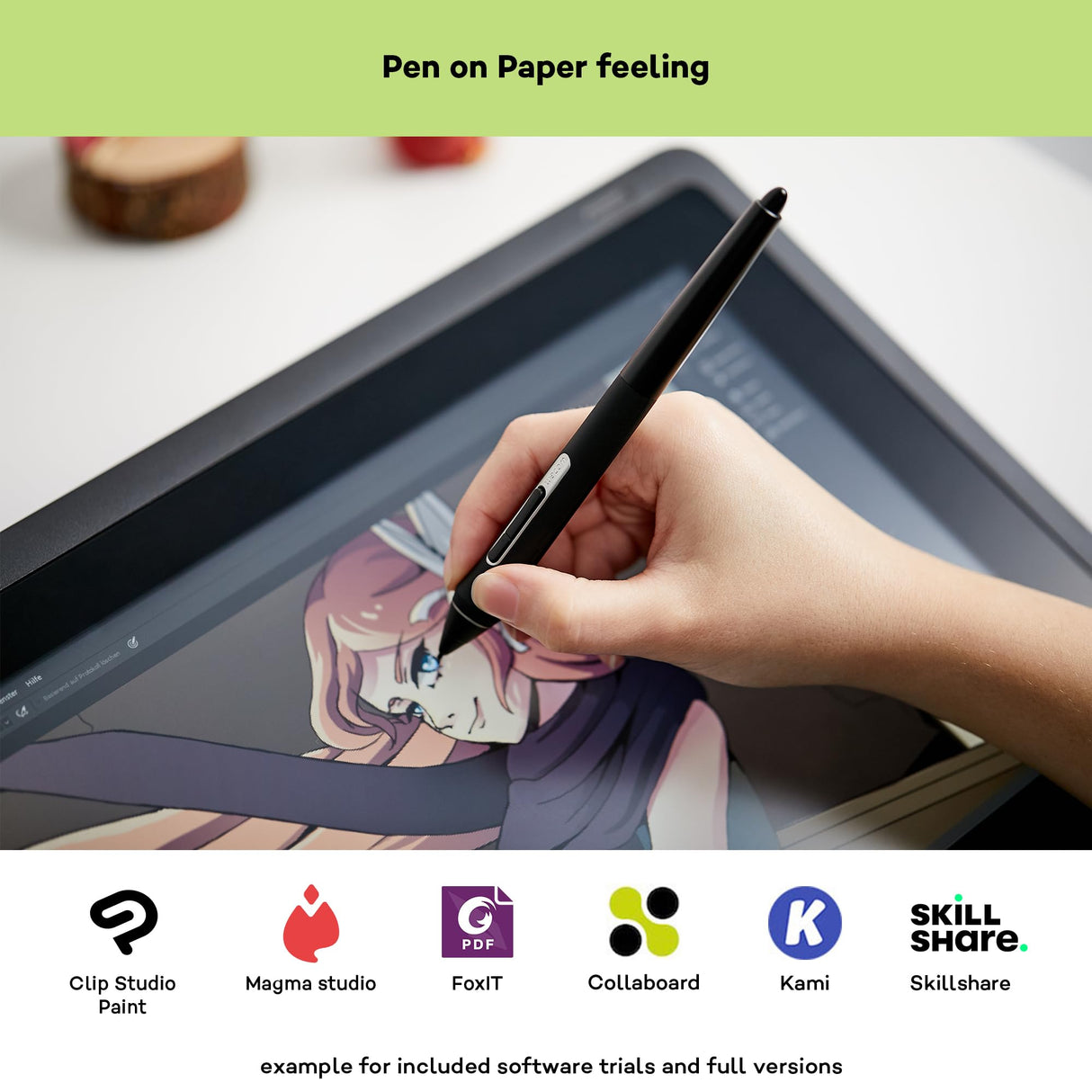Wacom Cintiq 16 - Monitor Interactivo y bolígrafo Wacom Pen Pro 2, Pantalla LCD de 16" para diseño digital, Resolución Full HD, Compatible con Windows y OS, Negro
