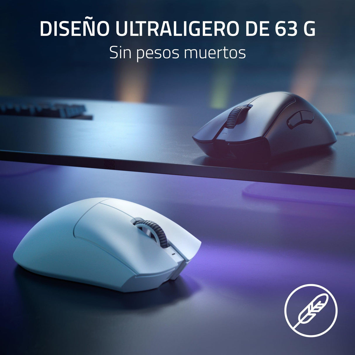 Razer DeathAdder V3 Pro - Ratón Ligero Inalámbrico Ergonómico para Deportes Electrónicos (63 Gramos, Sensor Óptico Focus Pro 30K, Interruptores de Ratón Gen-3, Hyperspeed Wireless) Negro