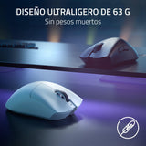 Razer DeathAdder V3 Pro - Ratón Ligero Inalámbrico Ergonómico para Deportes Electrónicos (63 Gramos, Sensor Óptico Focus Pro 30K, Interruptores de Ratón Gen-3, Hyperspeed Wireless) Negro