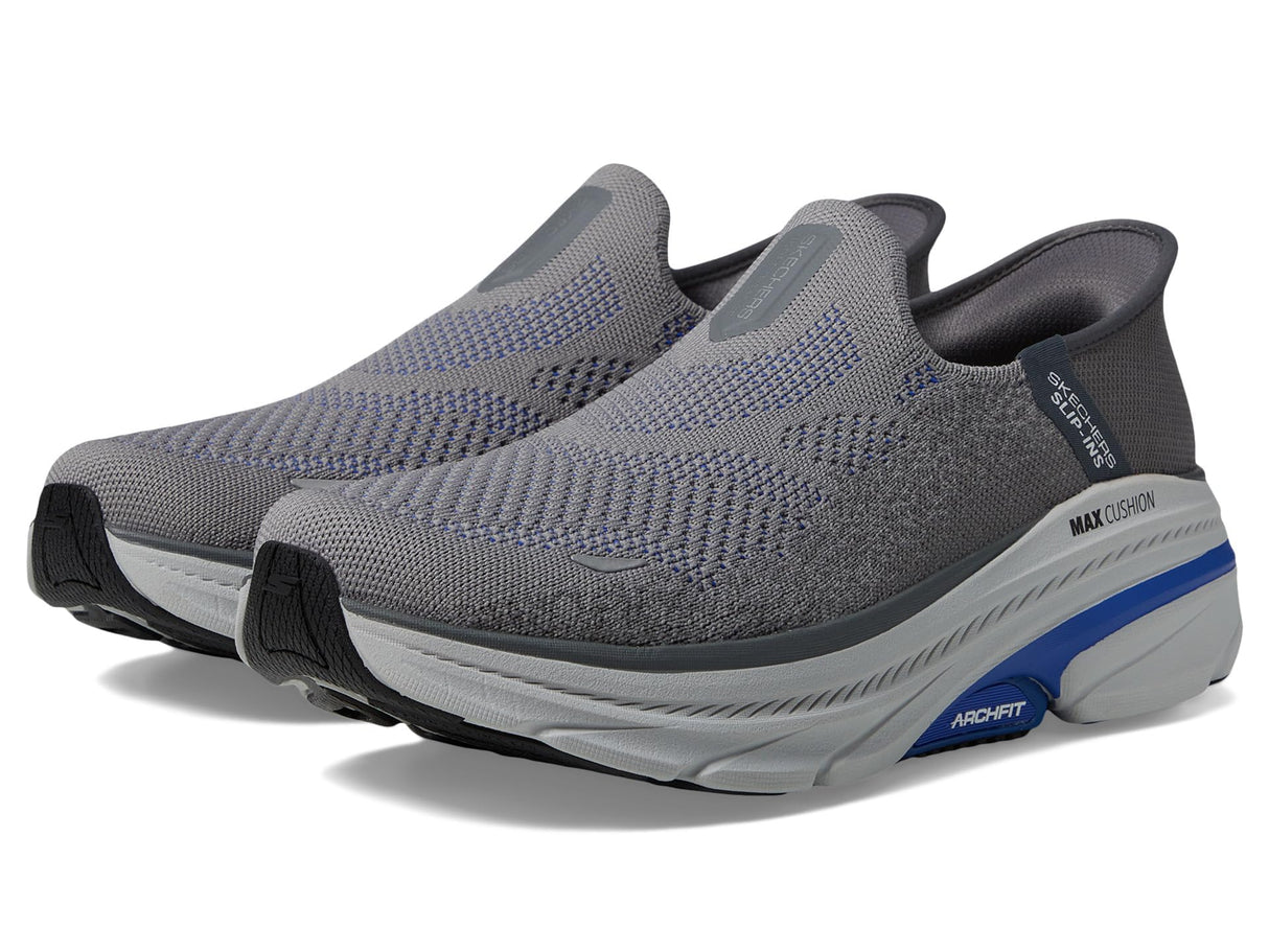Skechers Zapatillas sin Cordones para Hombre MAX Cushioning Arch Fit FORTUITOUS 2.0, Gris Oscuro, 45.5 EU