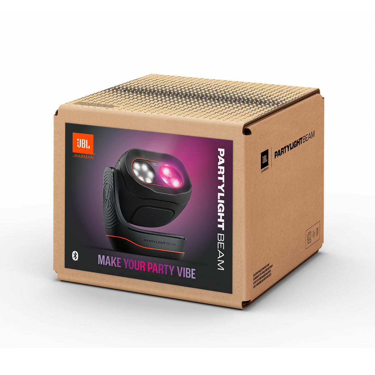 JBL PartyLight Beam, Proyector Bluetooth de luces LED RGB para altavoces JBL PartyBox , proyector para fiestas y decoración de habitaciones, compatible con las apps JBL ONE y PartyBox , 0,92 kg