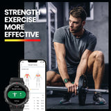 Amazfit T-Rex 2 47mm SmartWatch Reloj Deportivo Premium Multideporte con GPS Navegación en Tiempo Real Ejercicio de Fuerza 150+ Modos Deportivos Frecuencia cardíaca Monitoreo SpO2