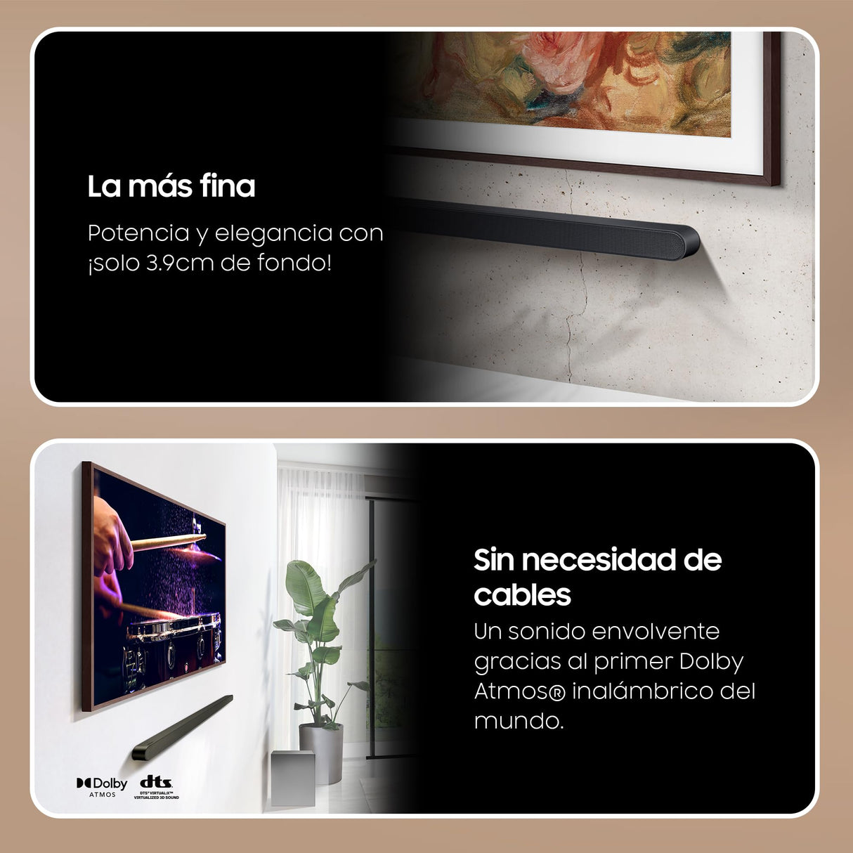 Samsung Barra de Sonido HW-S700D/ZF 2024 - Diseño Ultra Slim, Dolby Atmos Inalámbrico, Q-Symphony, 3.1 Canales y SpaceFit Sound