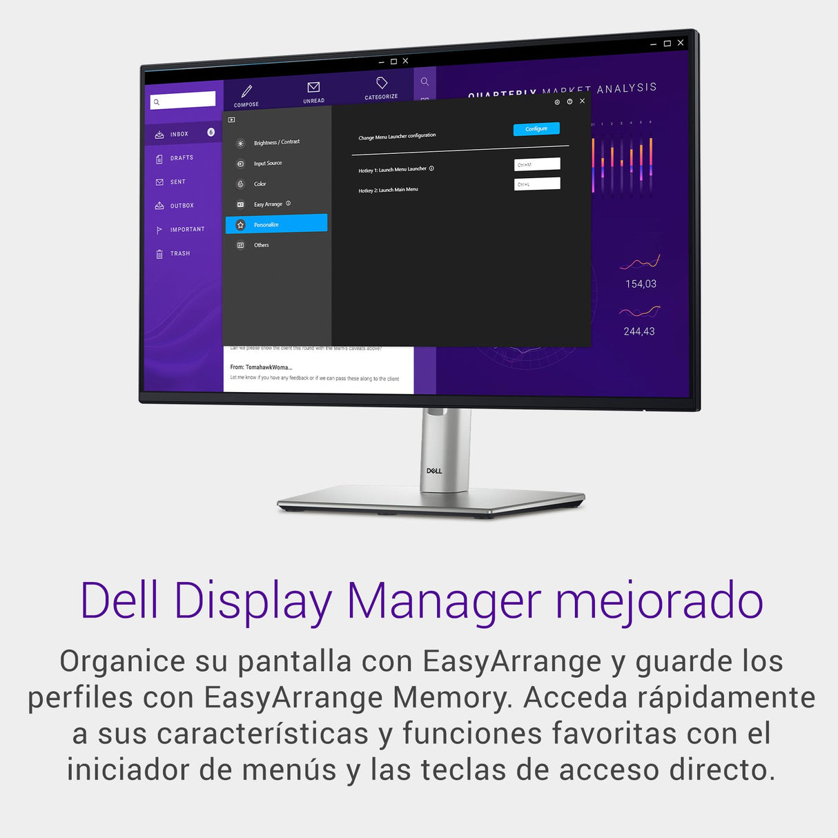 Dell P2425H 24" Full HD (1920x1080) Monitor, 100Hz, IPS, 5ms, 99% sRGB, USB-C, DisplayPort, HDMI, VGA, 4X USB, Negro