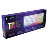 Turtle Beach Vulcan II MAX - Teclado mecánico óptico para PC - Iluminación RGB Personalizable - Reposamuñecas - Interruptor Lineal Titan II - Placa de Aluminio - Blanco