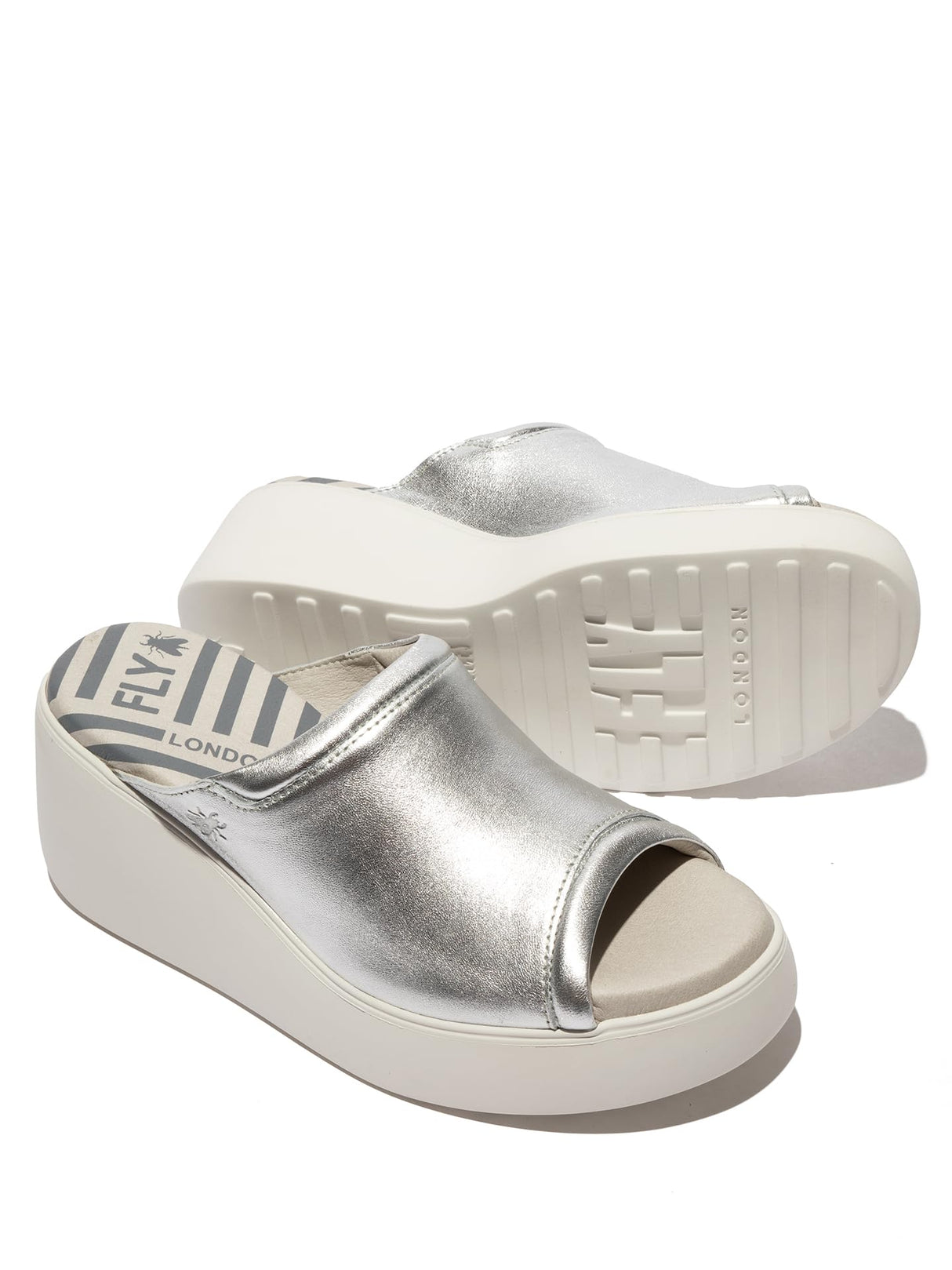 Fly London DOLI042FLY, Sandalias Mujer, Silver, 42 EU