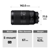 Sony E 70-350 mm f/4.5-6.3 G OSS | APS-C, Super objetivo telezoom (SEL70350G)