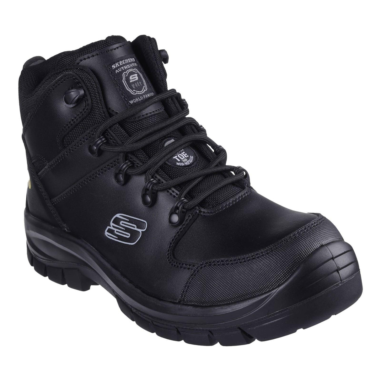Skechers Men's Trophus Kilram Construction Boot, Black, 44 EU