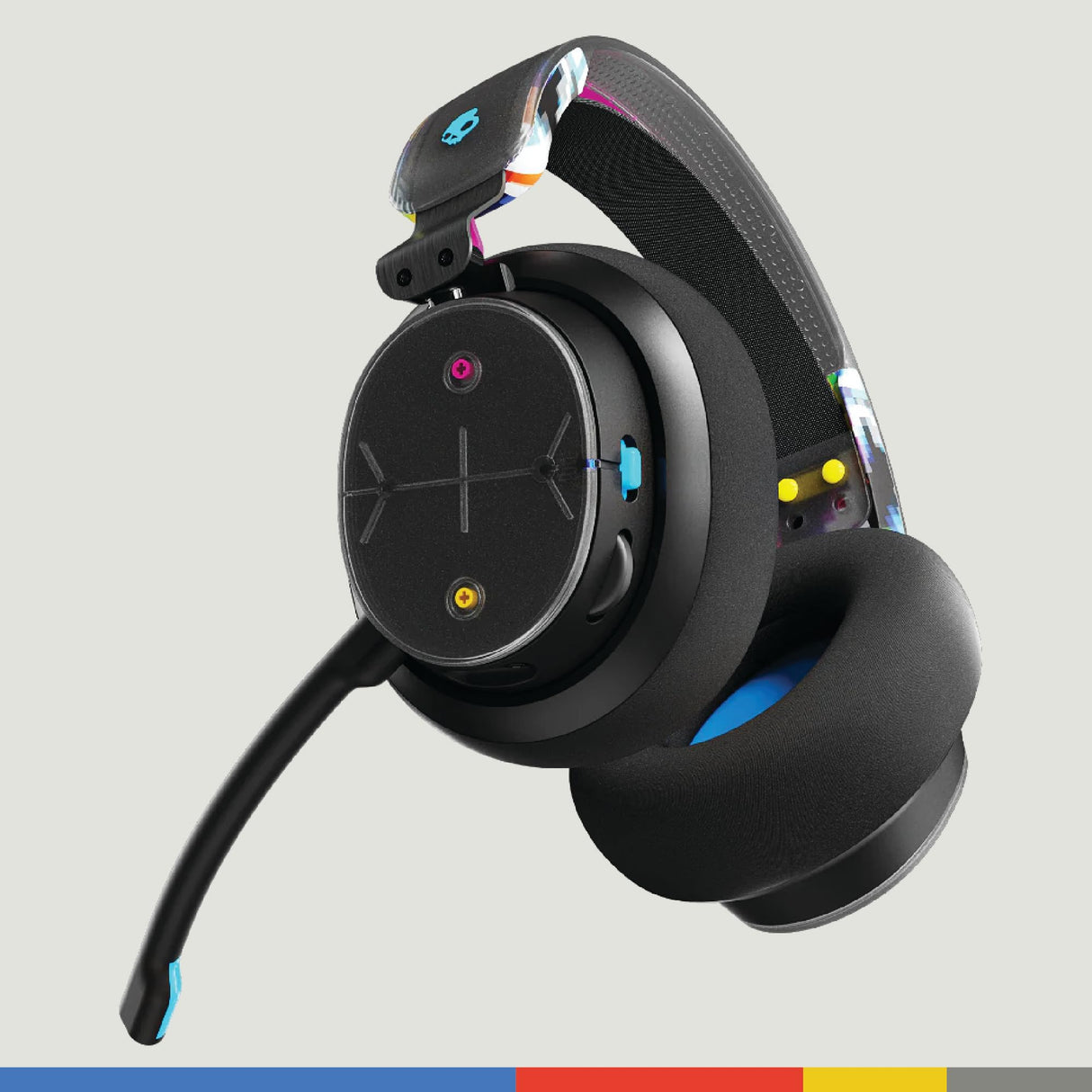 Skullcandy PLYR Cascos Over-Ear Inalámbricos Multiplataforma para Gaming, con Enhanced Sound Perception, 24 h de Autonomía, Micrófono con IA, Compatibles con Xbox Playstation y PC - Negro