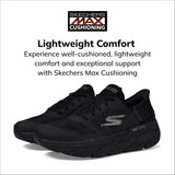 Skechers MAX Cushioning Zapatillas Deportivas sin Cordones para Hombre, para Correr, Caminar, con Espuma viscoelástica, Negro -, 44 EU