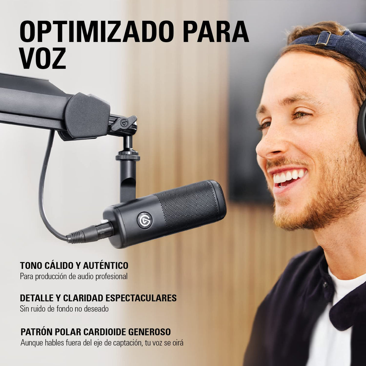Elgato Wave DX - Micrófono XLR dinámico, patrón cardioide, reducción de Ruido, optimizado para Voz para podcasts, Streaming y retransmisiones, sin Amplificador de señal, para Mac y PC