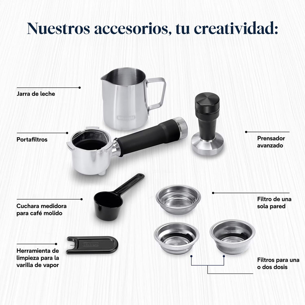 De'Longhi Dedica Duo EC890.M, Máquina Café Barista con Bomba, Espresso y Cold Brew, Máquina Café Manual con Varilla Vapor LatteArt, 15cm Ancho, 2 Espresso, Pantalla Táctil, Taza hasta 13 cm, Metal