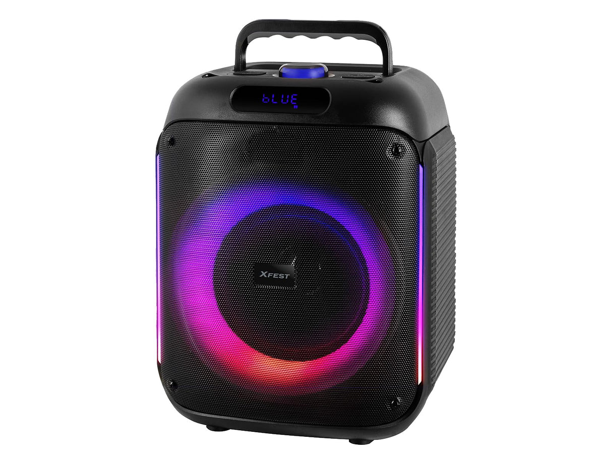 Trevi XF 215 KB - Altavoz portátil inalámbrico de 60 W, Altavoz portátil con USB, Micro SD, Line IN y función TWS, Ideal para Fiestas y Karaoke, micrófono con Cable y batería integrada