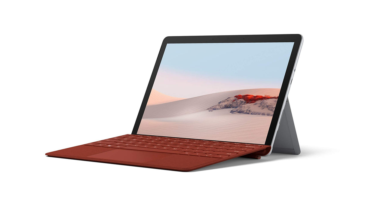 Microsoft Surface Go Signature Type Cover - Teclado francés AZERTY - Red Poppy (Alcantara) - Solo Compatible con Surface Go, Surface Go 2 y Surface Go 3