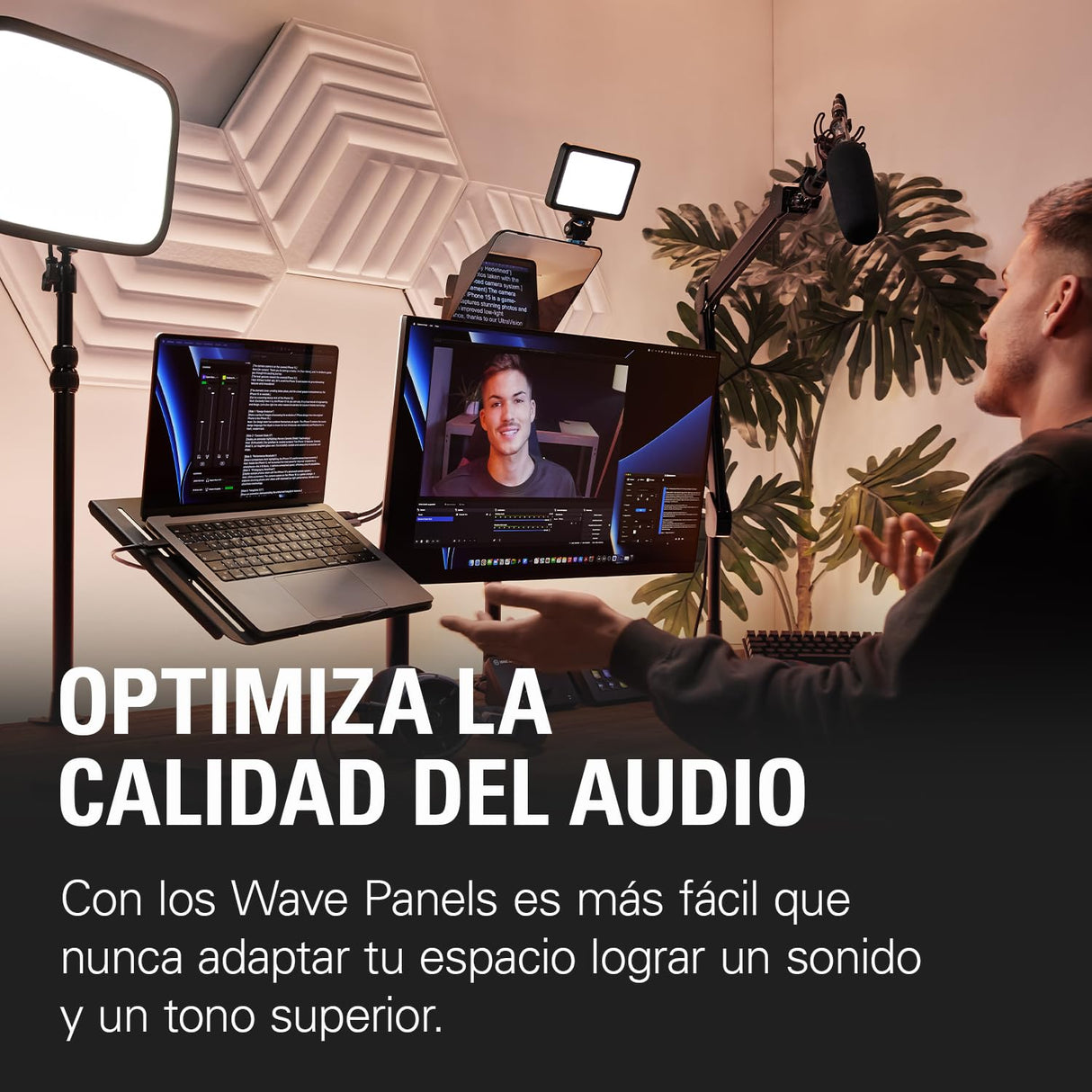 Elgato Wave Panels Starter Set (Blanco) - 6 Paneles de Tratamiento acústico, Espuma de Dos densidades, Marcos EasyClick patentados, diseño Modular, fáciles de Instalar y Quitar