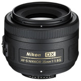 Nikon AF-S DX 35mm 1.8 G - [Versión Nikonistas con garantía 5 años y cobertura de robo un año con el acceso a Nikonistas] Objetivo para Montura (distancia focal fija 52.5mm, apertura f/1.8) negro