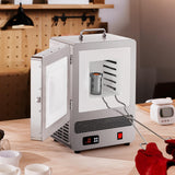 VEVOR Horno Fundidor de Sobremesa, 1500 W Horno Potente Eléctrico de Acero Inoxidable Temperatura Máxima de 1200 ℃ de Fundir Oro para Fundición en Cera, Bricolaje con Arcilla, Templado de Metales