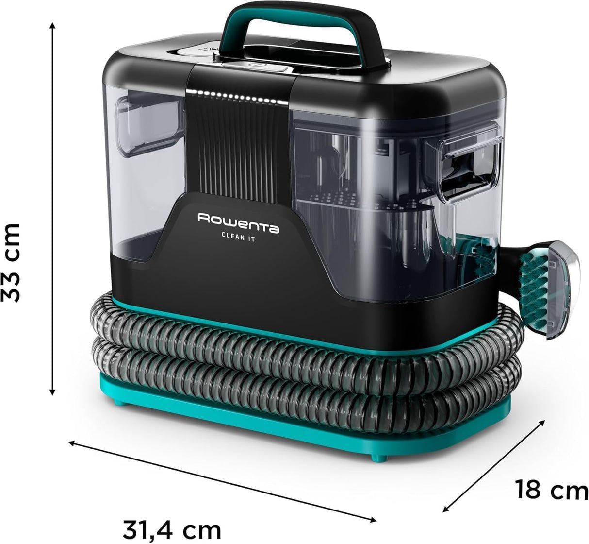 Rowenta Clean It, Aspirador de tapicerías, Limpieza Rápida y Fácil, Apto para Suciedad de Mascotas, Alfombras, Interior del Coche, 750w, 6acc, IN5020F0