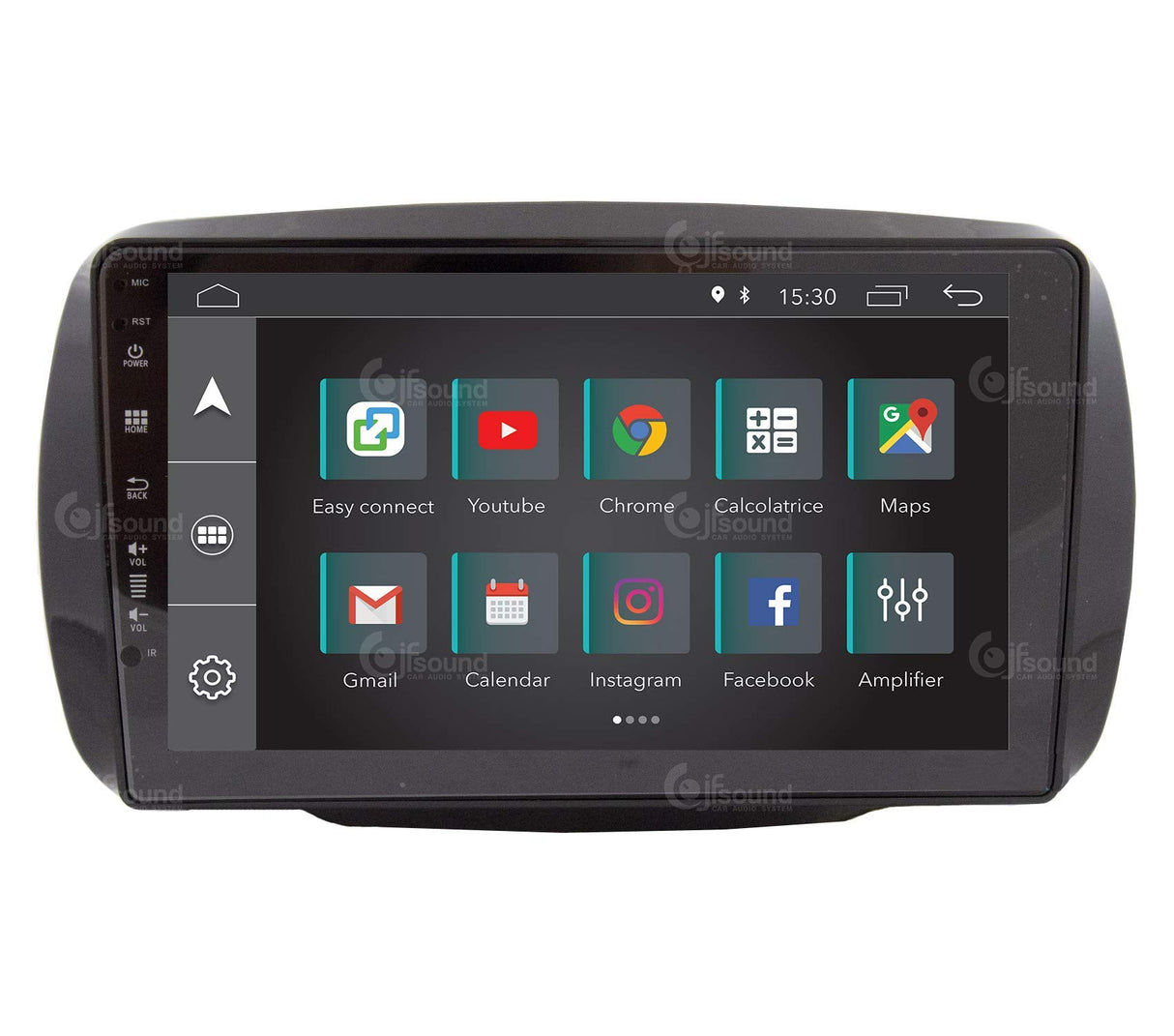 JF-039S2A-XDAB Autorradio de Ajuste Personalizado Compatible con Smart Android GPS Bluetooth WiFi Dab USB Pantalla táctil Full HD 9"