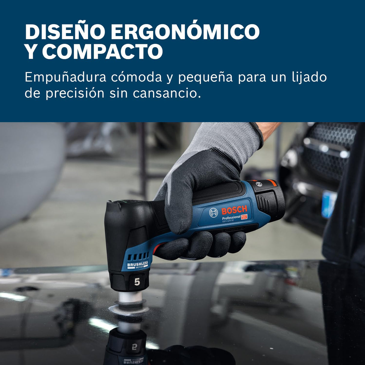 Bosch Professional 12V System lijadora orbital excéntrica a batería GEX 12V-32 (incl. plato de caucho montado con cierre por contacto de 32 mm, plato de caucho adhesivo de 32 mm)