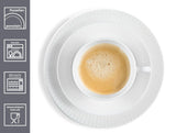 Ritzenhoff & Breker Sofia - Juego de café de 18 piezas, platos de postre (20 cm) y tazas con platillos (220 ml) para 6 personas, juego de café con relieve fino acanalado, vajilla fina de porcelana,