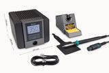 Quick TS2200 - Estación de soldadura digital regulable ESD, 90 W, incluye soldador con resistencia de alto rendimiento y accesorios SMD, para industria, laboratorio, escuela y hobby