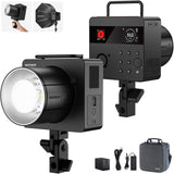 NEEWER Q6 600Ws 2,4G TTL Flash Estudio Exterior con App Control, 1/1 a 1/512, 1/8000 HSS 3000mAh Foto Luz Strobe Batería,30W Lámpara Modelado LED Bicolor/Flash Potencia Total 400/Reciclaje 0,01-0,9s