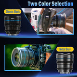SIRUI Night Walker Lente de Cine con Enfoque Manual Set, 24mm, 35mm, 55mm, Lente de Gran Apertura T1.2 con Montura S35 para X Montura Cameras, para X-H2/H2S, XT-4, XT-3,X-S10, X-S20 (MS-3SXG, Gris)
