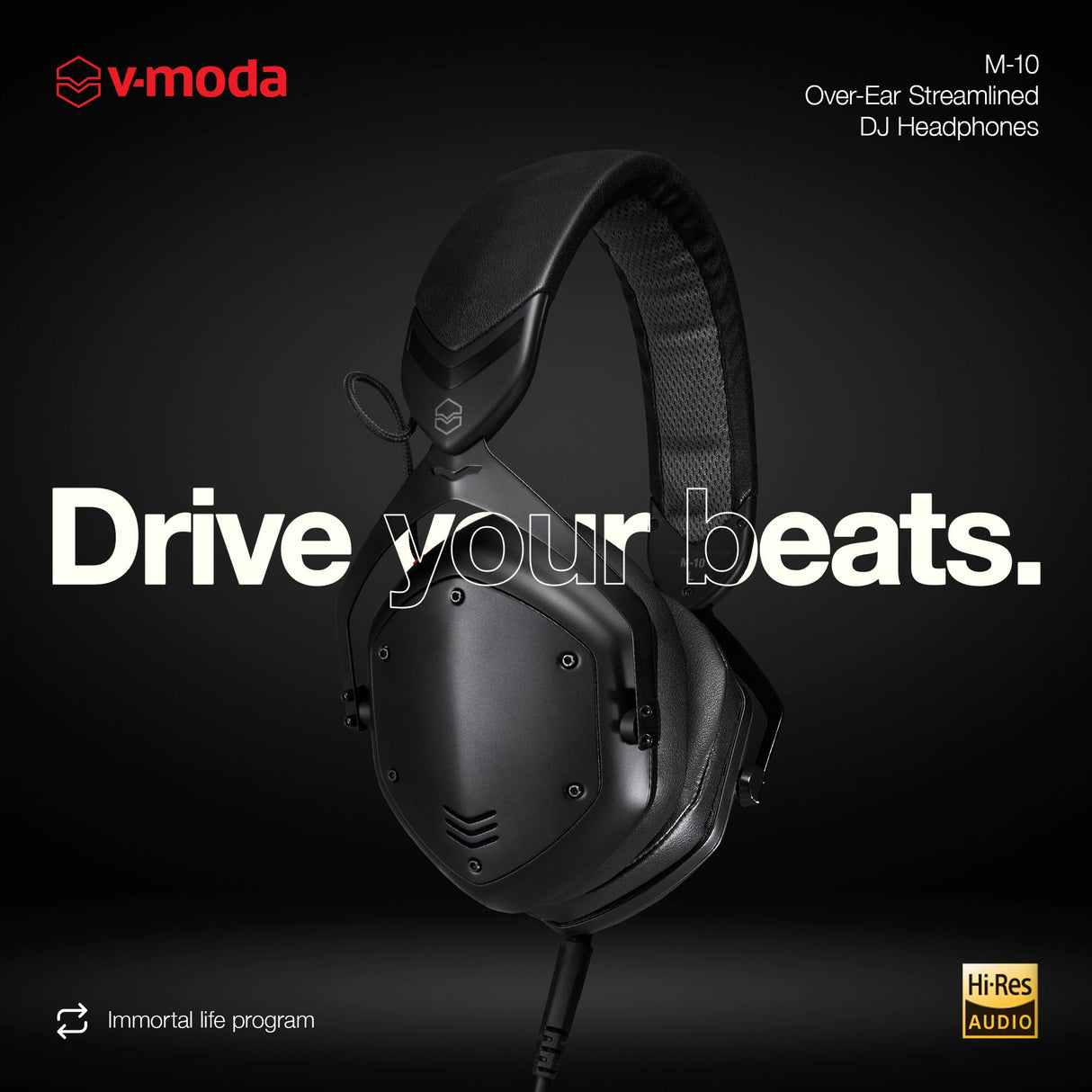 V-Moda Auriculares M-10, Auriculares de DJ estilizados con el auténtico Sonido