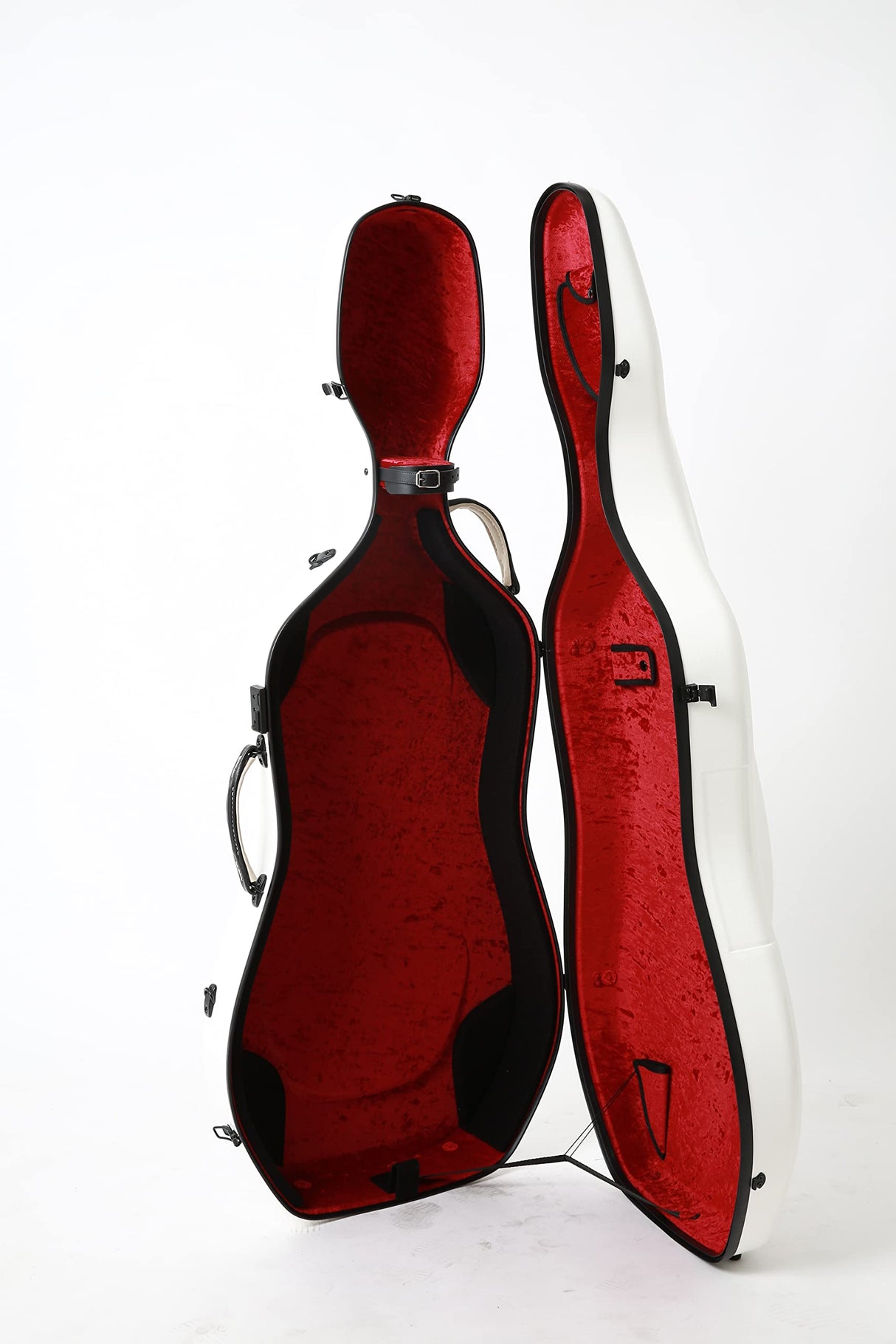 Gewa Estuche Cello Air 3.9 Blanco/Burdeos Made in Germany, Extremadamente resistente a la rotura, EL mejor ratio de aisamiento