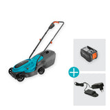 GARDENA EasyMax 32/18V Cortacésped de Alto Rendimiento Listo para Usar con batería P4A