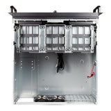 UNYKAch Caja Rack UK4339 Formato 4U 19" ATX, Compatible con Refrigeraciones Líquidas de 360 mm (Soporte Incluido), Cierre con Llave, 1 USB 3.0 y 1 USB Tipo C y 2 Ventiladores de 80 mm