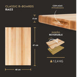 Boos Block Pro Chef Series - Tabla Cortar Cocina Profesional XXL - Reversible - Tabla Madera Cocina Grande – Tabla de Cortar Extra Gruesa – 61 x 46 x 6 cm