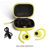 SKULLCANDY Auriculares Deportivos inalámbricos Push Ultra True inalámbricos vía Bluetooth, Resistencia al Sudor IP67 y al Agua, hasta 40 Horas de batería Total, Color Amarillo eléctrico.