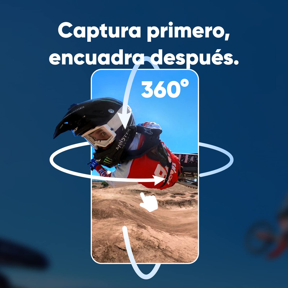 Insta360 X3 Kit Motero - Cámara de acción 360 Resistente al Agua, Sensor de 1/2", 5.7K 360, Fotos 72MP, estabilización, Pantalla táctil de 2.29", edición por IA, Live Streaming, Webcam
