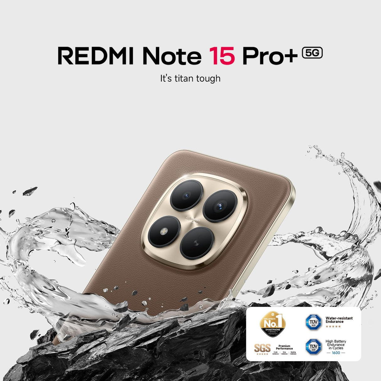 XIAOMI REDMI Note 15 Pro+ 5G - Smartphone de 12+512GB, Pantalla AMOLED 6,83" 1.5K AMOLED, Snapdragon 7s Gen 4, cámara de 200 MP, Hypercharge 100W, Cargador no Incluido, Azul Glaciar (Versión ES)