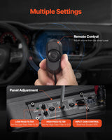 VEVOR Subwoofer para Debajo del Asiento para Automóvil 203 mm 240 W Altavoz Compacto para Coche Amplificador Incorporado Entrada Bajo Controlador de Volumen Control Remoto con Cable
