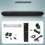 Xoro Altavoz estéreo para televisión HSB 70 con Bluetooth, 60 W de Potencia de Salida, AV IN, HDMI ARC, Reproductor Multimedia USB 2.0, Incluye Soporte de Pared, Mando a Distancia por Infrarrojos