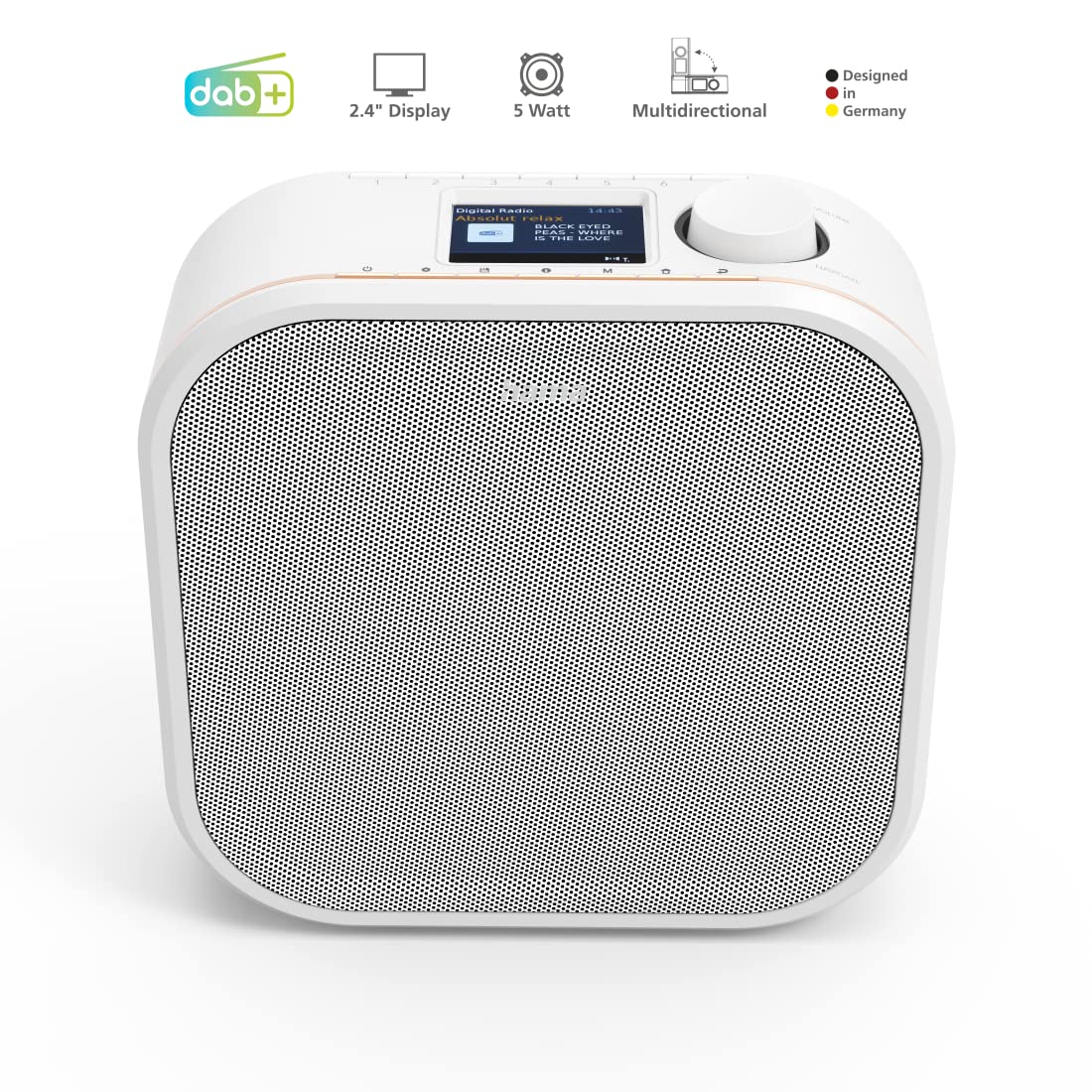Hama Transmisión de Radio para Todos los Dispositivos DR350 estándar, Color Blanco