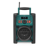 Nedis Dab + Radio | Mesa de ejecución | Dab+ / FM | 2.2" | Monitor Blanco | Funciona con Pilas/Fuente de alimentación de Red | Digital | 15 W | Bluetooth | Despertador | IP65 | Asa de Transporte |