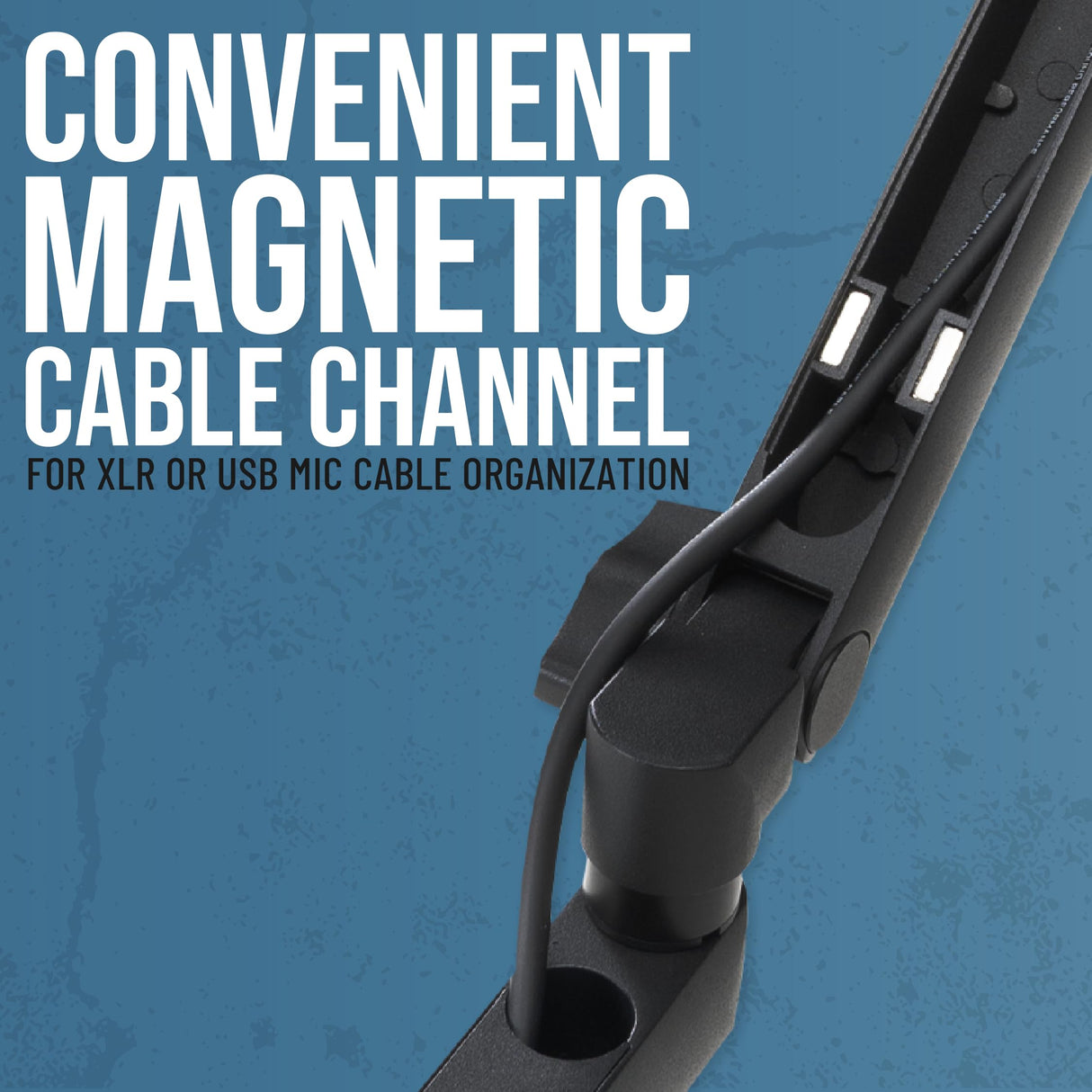 Shure by Gator Soporte premium de perfil bajo para micrófono de escritorio; totalmente ajustable para podcasts, streaming y configuraciones de home office (SH-BROADCAST2)