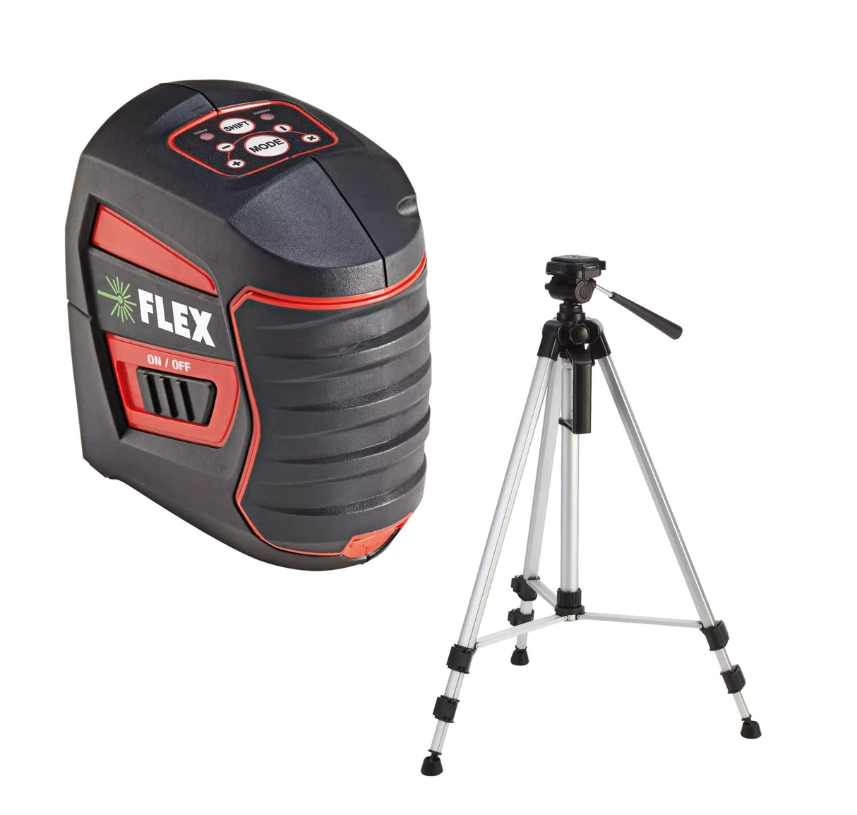 FLEX ALC 2/1-G/R + LKS 65-170F 1/4 - Incluye trípode (peso 2,87 kg, precisión ± 0,3 mm/m, batería de iones de litio de 3,7 V/1200 mAh) 530443