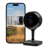 Eve Cam, cámara inteligente para interior, resolución 1080p, Wi-Fi, privacidad total, HomeKit Secure Video, notificaciones en iPhone, micrófono y altavoz, visión nocturna, instalación flexible